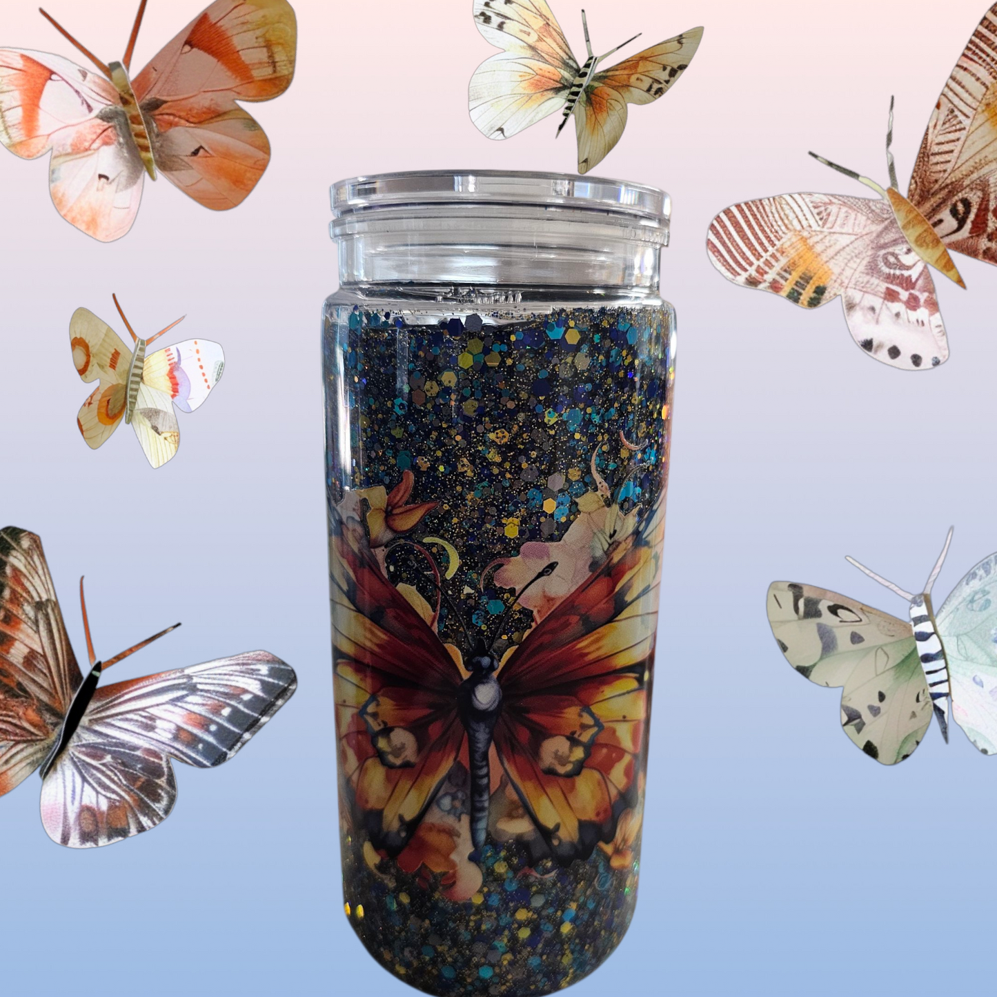 Goldenblue butterfly