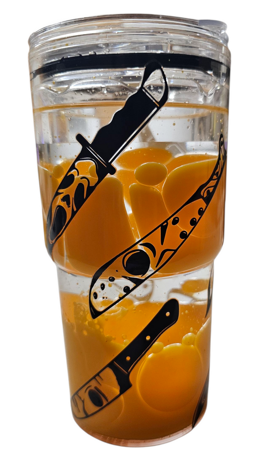 Lava orange knife